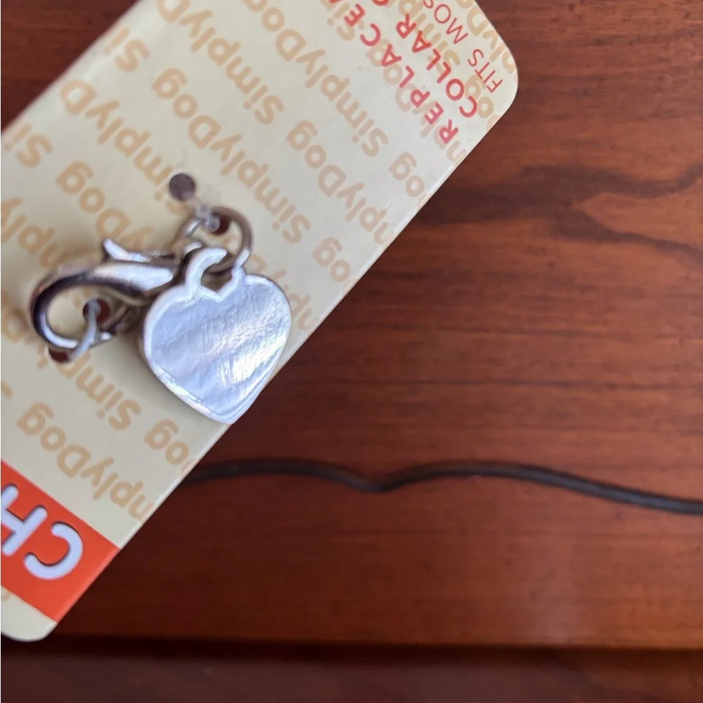 Rhinestone Heart Collar Charm